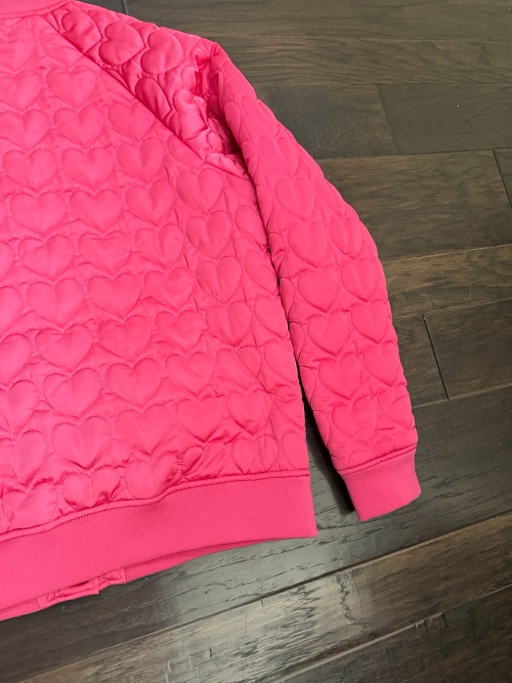 Beach Riot Jacket Hot Pink Quilted Heart Bomber - Picture 13 of 14